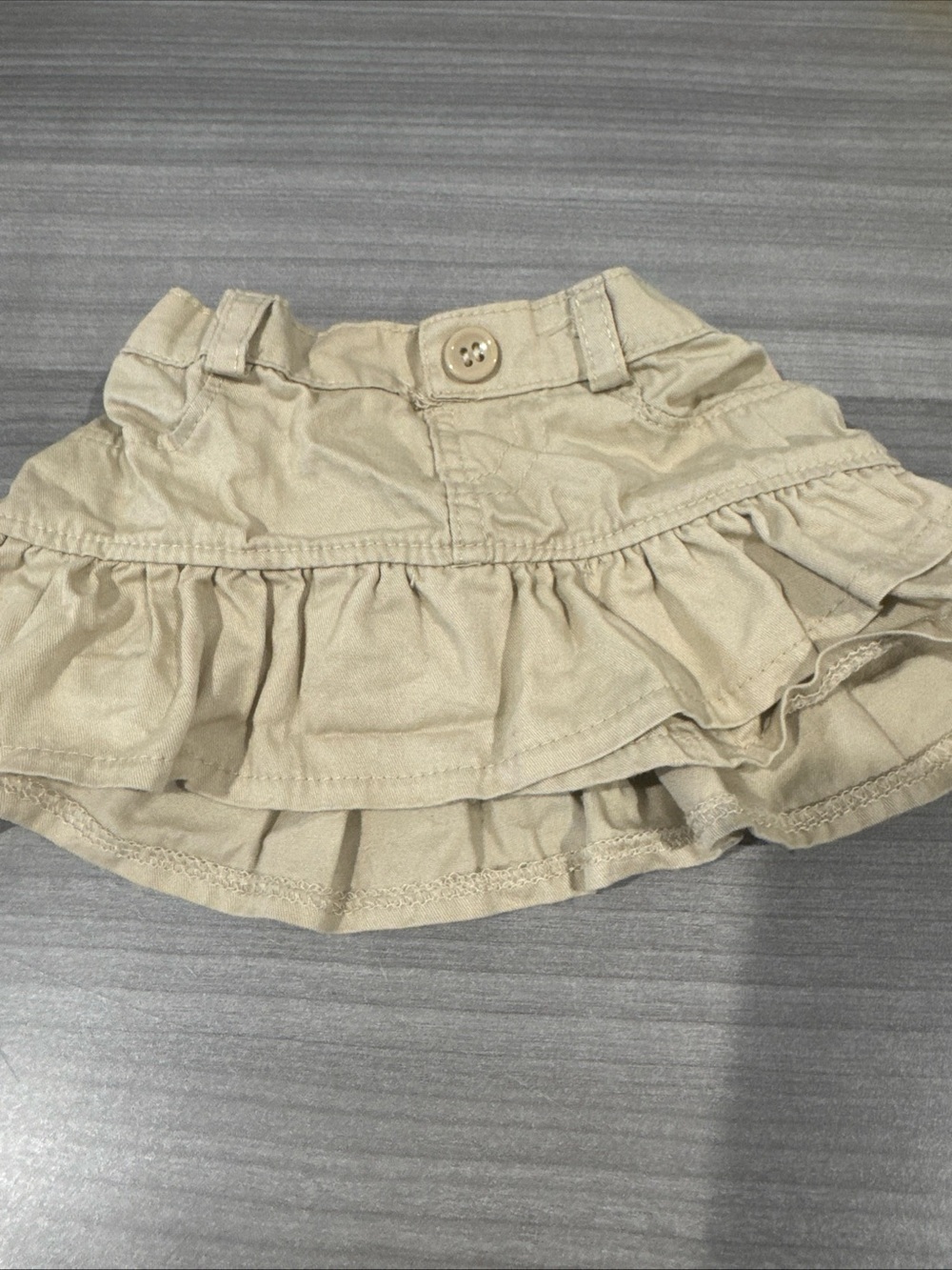 BABW Build a Bear Clothes Khaki Tan Lightweight Ruffle Skirt